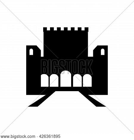 The Alhambra Icon On White Background. Spain, Granada.