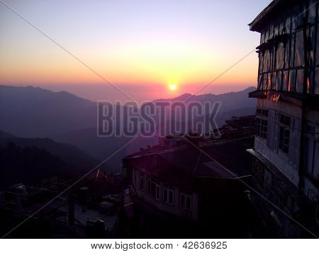 sunset in simla