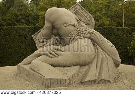 Ludwigsburg, Germany , 16 September 2017. Sand Sculpture In The Gardens 