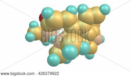 Ergometrine Molecular Structure Isolated On White