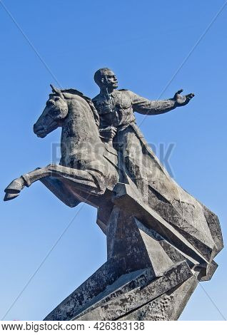 A Communist Statue In A Public Park, Santiago, Cuba.