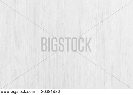 White Wood Color Texture Horizontal For Background. Surface Light Clean Of Table Top View. Natural P