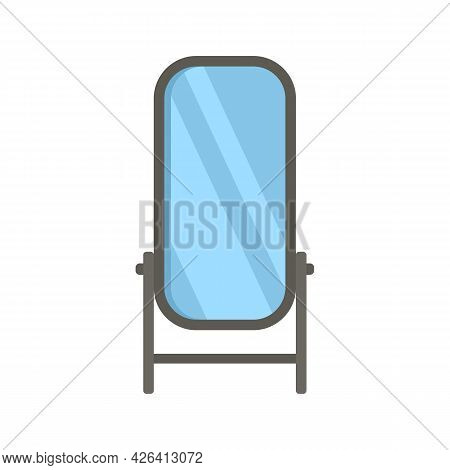 Home Mirror Icon. Flat Illustration Of Home Mirror Vector Icon Isolated On White Background