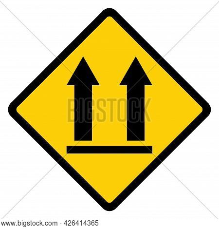 This Side Up Warning Flat Icon Isolated On White Background. Package Symbol, Label Vector Illustrati