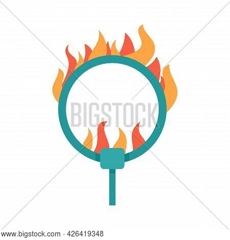 Fire Ring Icon. Flat Illustration Of Fire Ring Vector Icon Isolated On White Background