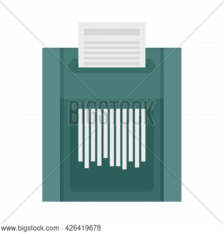 Office Shredder Icon. Flat Illustration Of Office Shredder Vector Icon Isolated On White Background