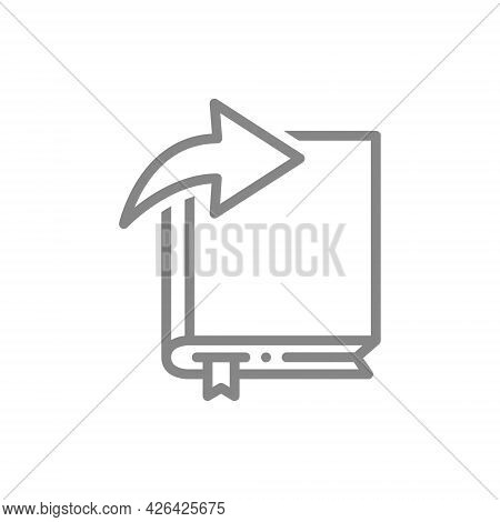 Books Swap Line Icon. Bookcrossing, Share Library Symbol