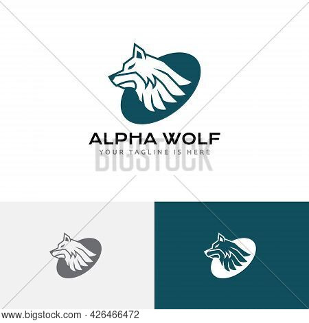 Strong Leader Alpha Wolf Head Wild Wildlife Logo