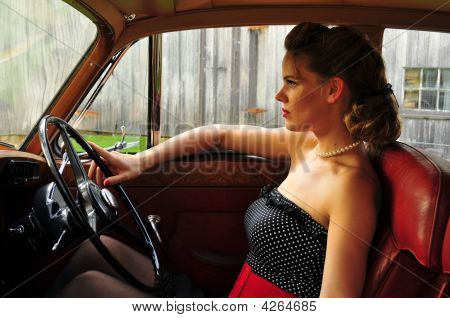 Pinup anni ' 40 In auto