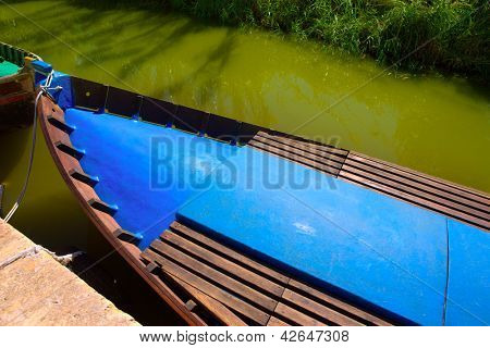 El Palmar Valencia İspanya Albufera kanal tekneleri