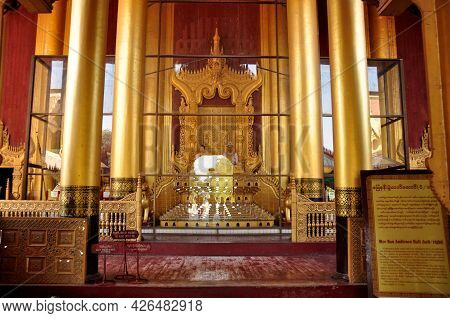 Decoration Interior Design Of Ancient Ruins Building Of Mandalay Royal Burmese Majesty Palace For Bu