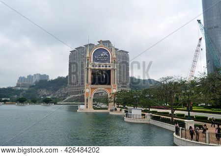 View Landscape Cityscape Modern Building And Seascape South China Sea For Macanese People Foreign Tr
