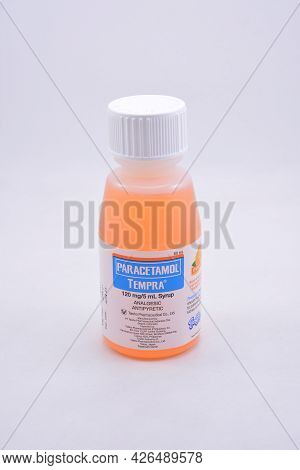 Manila, Ph - July 9 - Tempra Paracetamol Children Syrup On July 9, 2021 In Manila, Philippines.