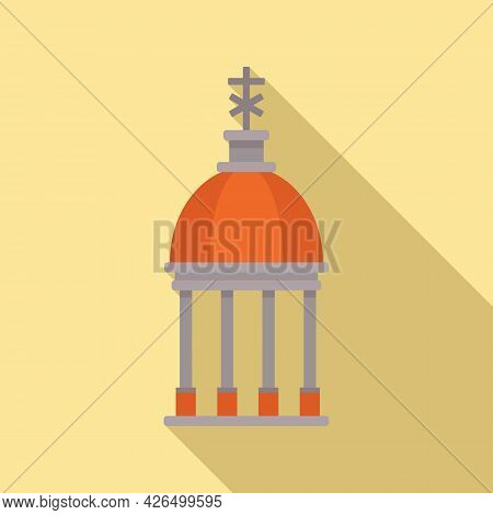 Cupola Icon Flat Vector. Dome Russian. Protect Cupola