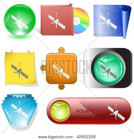 Avaruusalus. Vector-internet-painikkeet.