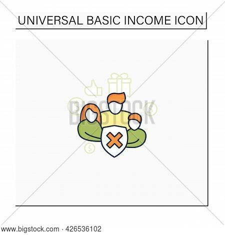 Social Security Color Icon. Eliminating Society Needs.rise In Living Standards. Improving Living Con
