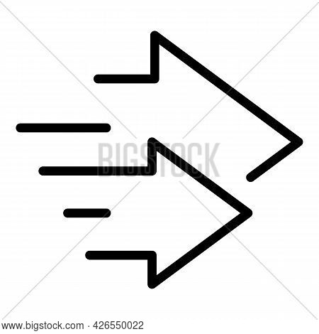 Correct Direction Icon Outline Vector. Road Street. Arrow Singpost