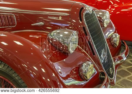 Rare Retro Automobile Of The Past Century In The Vehicle Museum