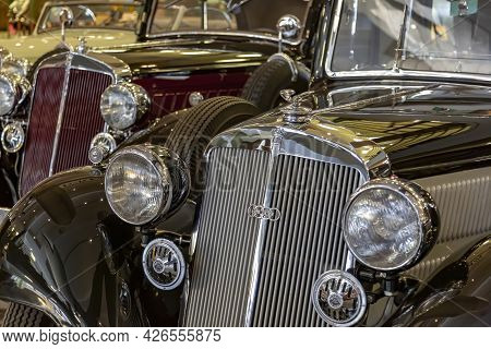 Rare Retro Automobile Of The Past Century In The Vehicle Museum