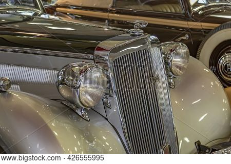 Rare Retro Automobile Of The Past Century In The Vehicle Museum