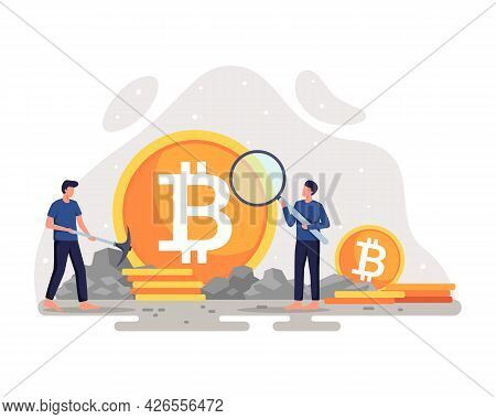 Crypto Currency Mining Illustration