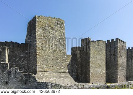 Ruins Of Smederevo Fortress In Town Of Smederevo, Serbia