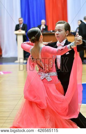 Orenburg, Russia - November 02-03, 2019: Girl And Boy Dancing