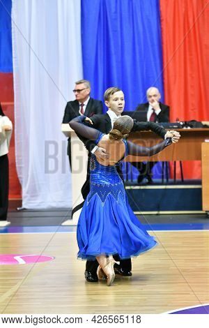 Orenburg, Russia - November 02-03, 2019: Girl And Boy Dancing