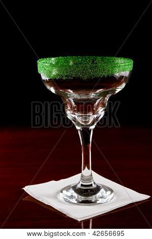 Vihreä suola Rim Margarita-lasi