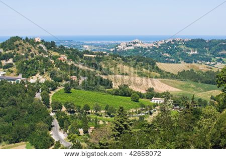 View of Santarcangelo di Romagna. Emilia-Romagna. Italy.