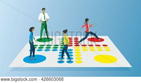 Competition, Who Is The Best Seller Or Maybe Recruit Process. Game Board Fia, Ludo. Dimension 16:0. 