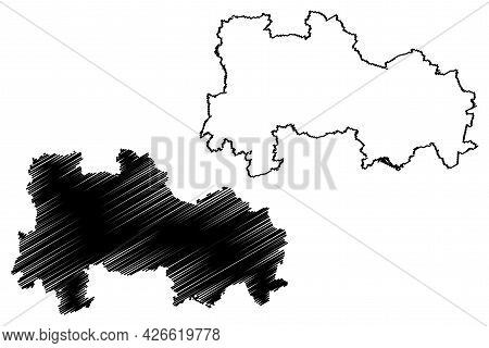 Havelland District (federal Republic Of Germany, Rural District, State Of Brandenburg) Map Vector Il