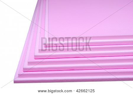 Polystyrénové tabulky hromadu roh, stavební materiály