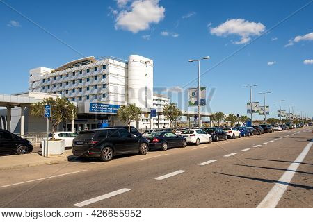 Athens, Greece - October 1, 2020: Mitsis Luxury Hotel Next To The Terminal Of Athens International A