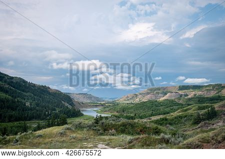 View At Dry Island Buffalo Jump, A Traditional Site For The Indigenous Buffalo Hunt.