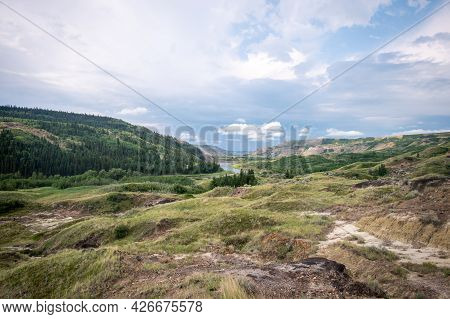 View At Dry Island Buffalo Jump, A Traditional Site For The Indigenous Buffalo Hunt.