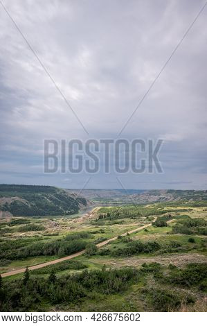 View At Dry Island Buffalo Jump, A Traditional Site For The Indigenous Buffalo Hunt.