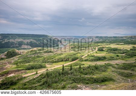 View At Dry Island Buffalo Jump, A Traditional Site For The Indigenous Buffalo Hunt.