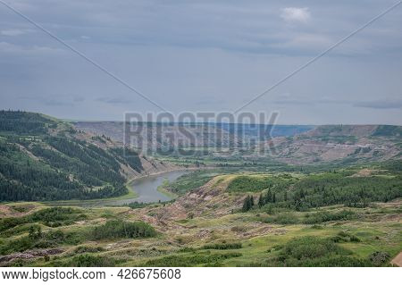 View At Dry Island Buffalo Jump, A Traditional Site For The Indigenous Buffalo Hunt.
