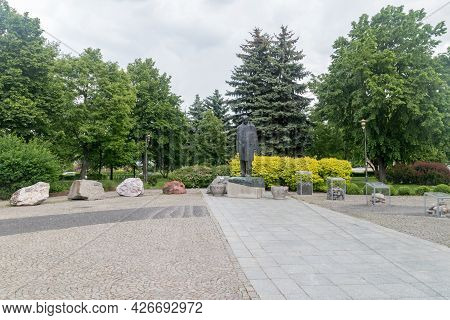 Lubin, Poland - June 1, 2021: Sculpture Of Jan Wyzykowski At Square Of Jan Wyzykowski.