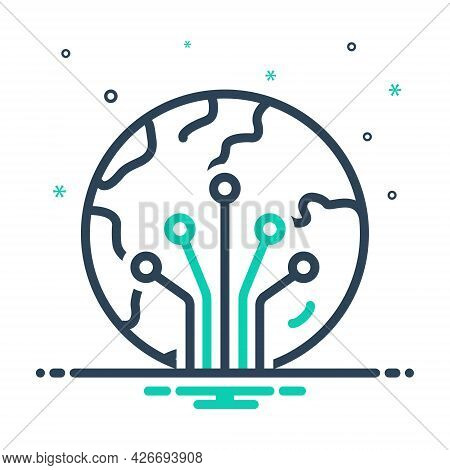 Mix Icon For Photonics Fiber-optics Photons Technological