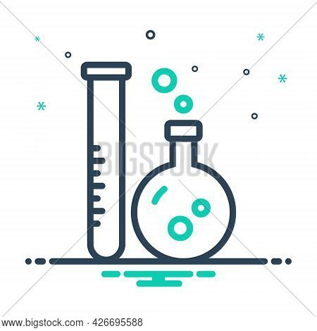 Mix Icon For Patholology Laboratory Lab Pharmaceutical Research Experiment Test-tube Medical