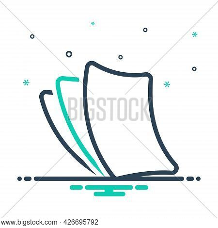 Mix Icon For Paperless Cardboard Disposable Insubstantial Paper-thin Papery Wafer-thin