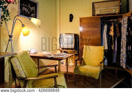 Cheb, Czech Republic - July 7, 2021: Retromuseum In Town Cheb, Czech Republic. Retromuseum Is A Plac