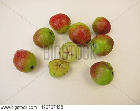Apple Fruits From The Service Tree, Sorbus Domestica