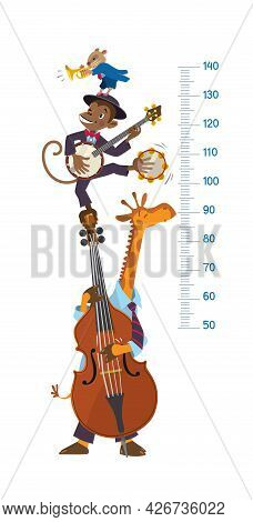 Jazz Band With Animals. Meter Wall Or Height Chart