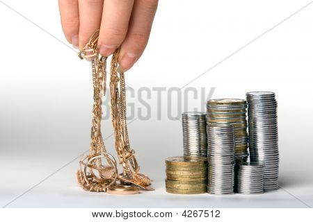 Gold und Währungsangaben