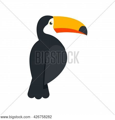 Tucan Icon. Flat Illustration Of Tucan Vector Icon Isolated On White Background