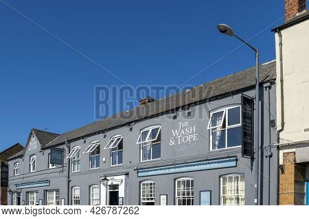 Old Hunstanton, Norfolk, England - June 13, 2021. The Wash And Tope Hotel Exterior Building.