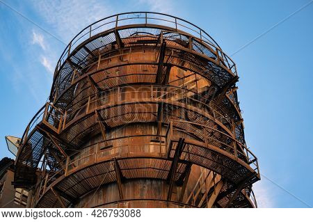 Blast Furnace Cowper Tower. Air Heating Equipment.
